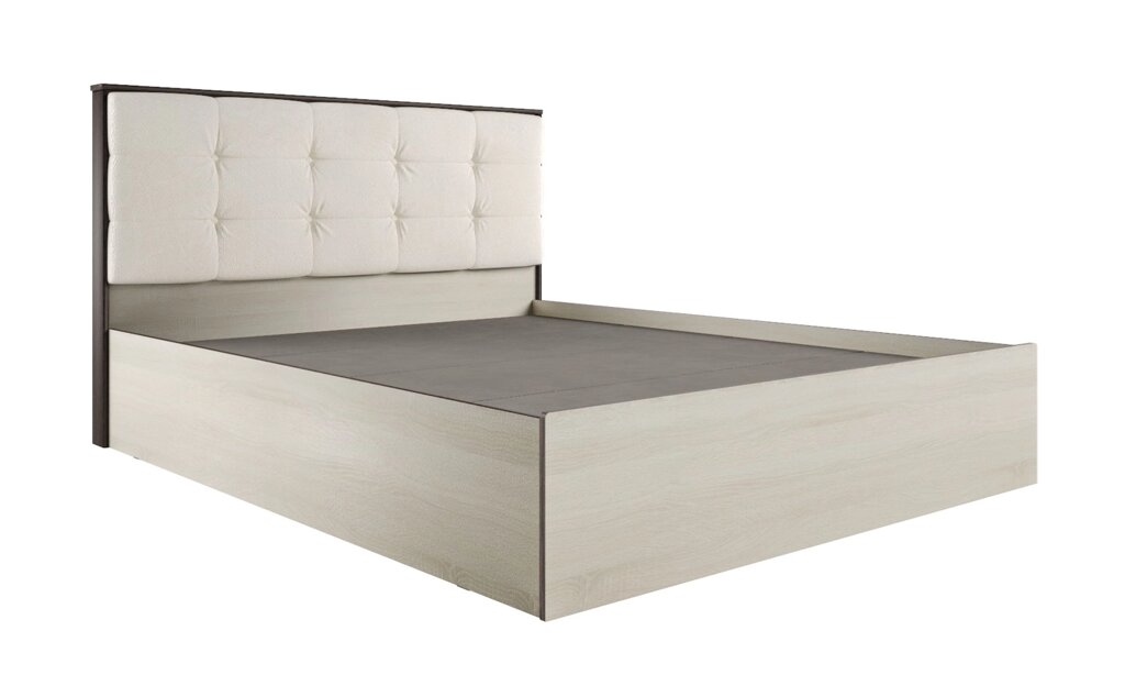 Кровать с настилом ДСП Лирика ЛК-2 140х200, карамель от компании Мебельный магазин ГОССА - фото 1