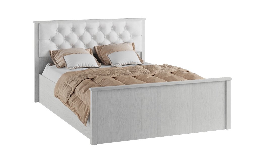 Кровать с настилом ЛДСП Модена МКР-2 140х200, ясень от компании Мебельный магазин ГОССА - фото 1