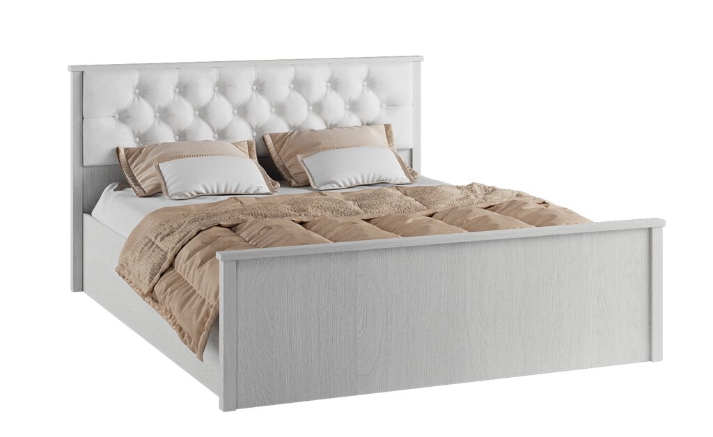 Кровать с настилом ЛДСП Модена МКР-2 160х200, ясень от компании Мебельный магазин ГОССА - фото 1
