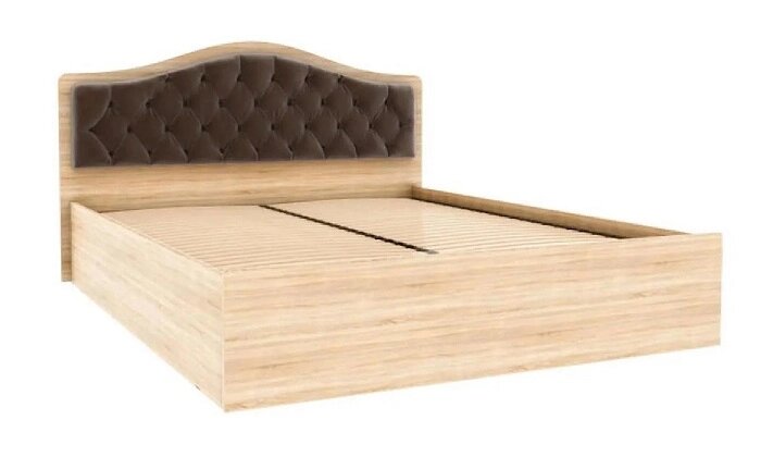 Кровать с подъемным механизмом Дели 140х200, дуб сонома/шоколад от компании Мебельный магазин ГОССА - фото 1