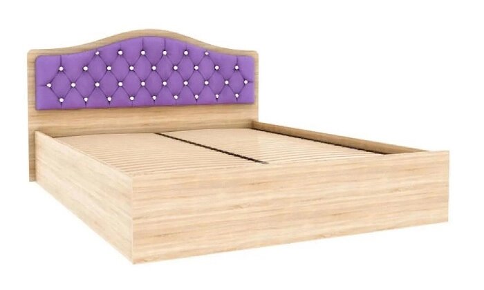 Кровать с подъемным механизмом Дели 140х200, дуб сонома/сирень от компании Мебельный магазин ГОССА - фото 1