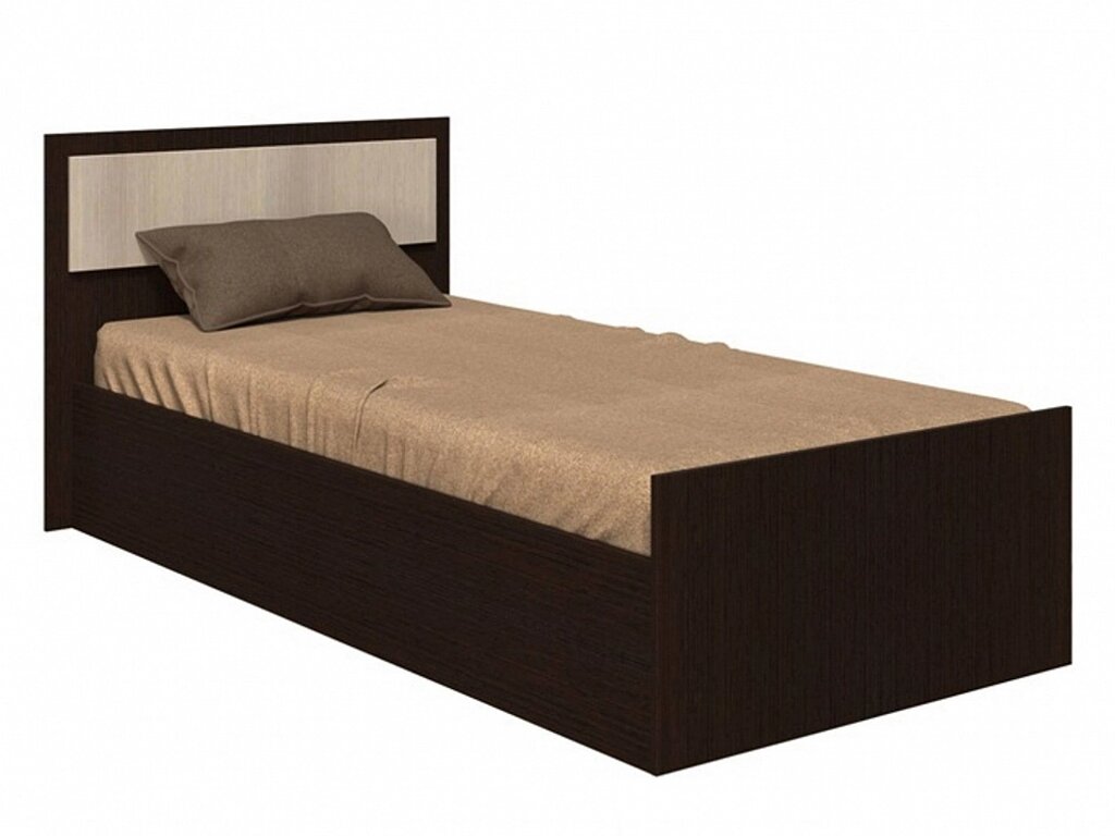 Кровать с проложками ДСП Фиеста LIGHT 90х200, венге от компании Мебельный магазин ГОССА - фото 1
