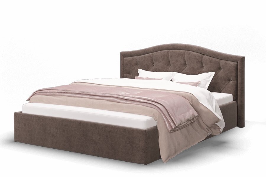 Кровать Стелла 1400 с подъемным механизмом коричневый от компании Мебельный магазин ГОССА - фото 1