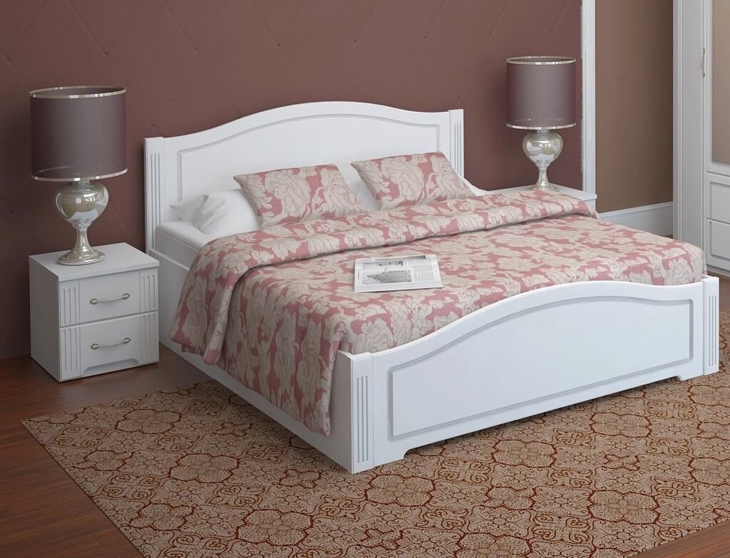 Кровать Виктория 05 160*200 см с латами, без матраса от компании Мебельный магазин ГОССА - фото 1