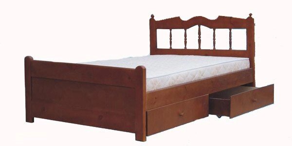 Кровать ВМК-Шале Николь с выдвижными ящиками 90х190 см от компании Мебельный магазин ГОССА - фото 1
