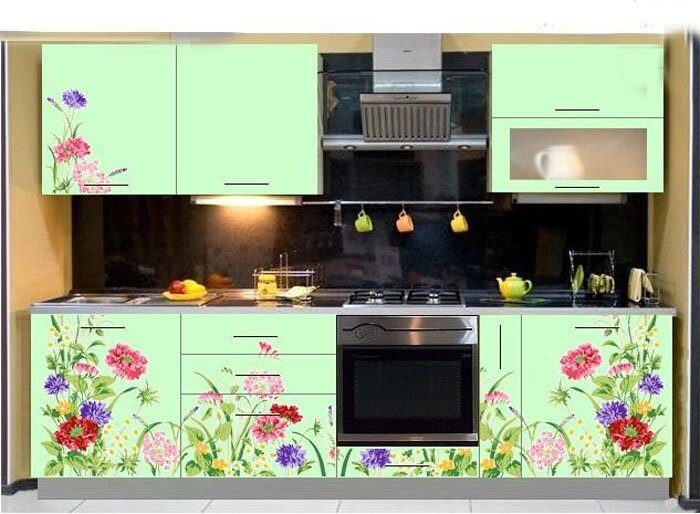 Кухня с фотопечатью Полина-16 от компании Мебельный магазин ГОССА - фото 1