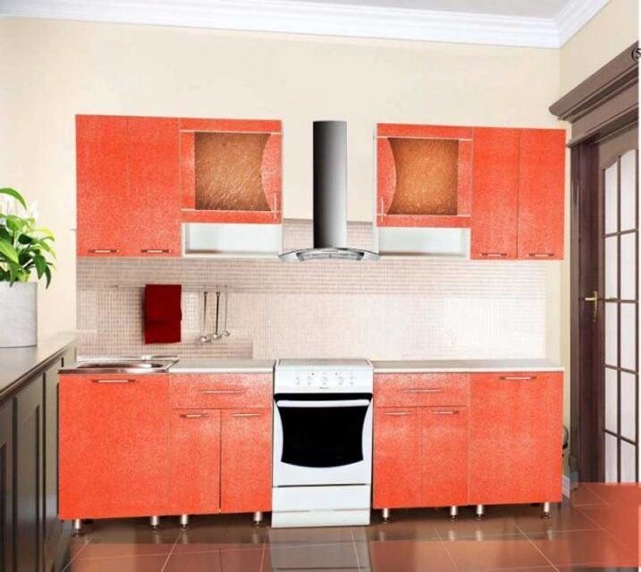Кухня Веста 26 (оранжевая) от компании Мебельный магазин ГОССА - фото 1