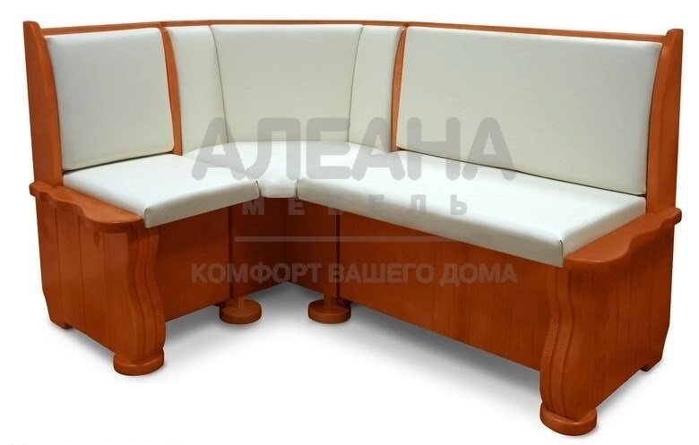 Кухонный диван из массива Розенлау угловой от компании Мебельный магазин ГОССА - фото 1