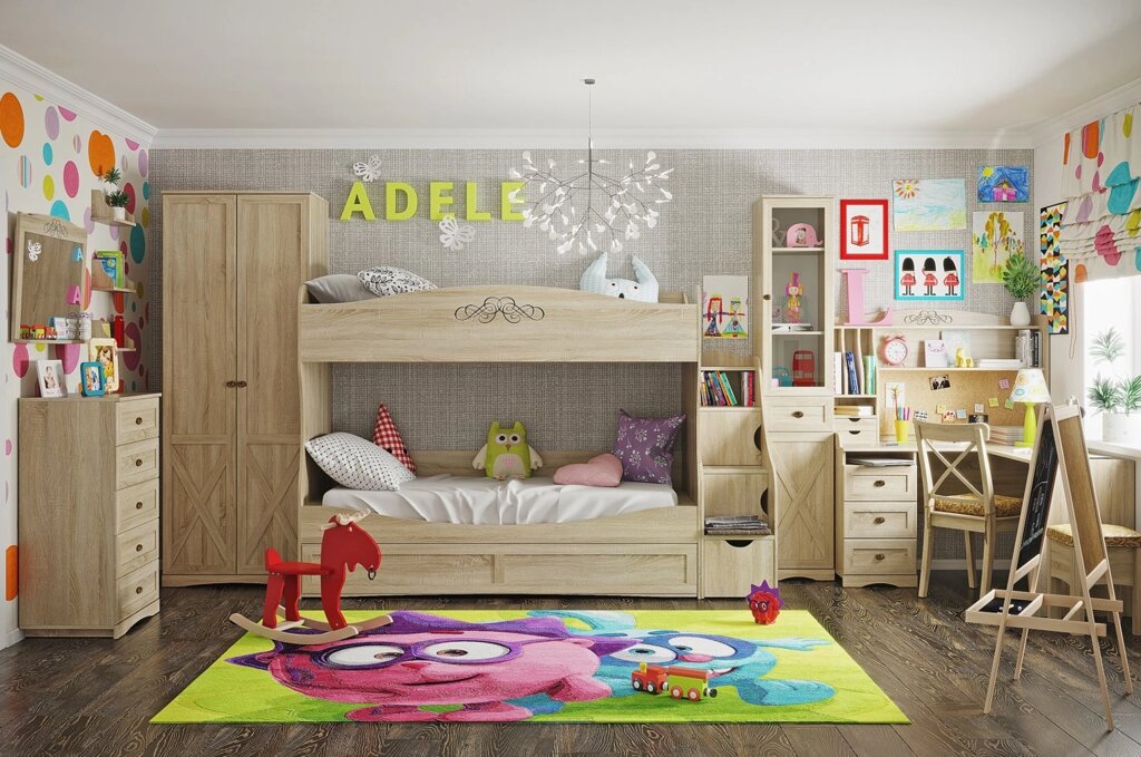 Молодежная комната ADELE Адель (комплект 6) от компании Мебельный магазин ГОССА - фото 1