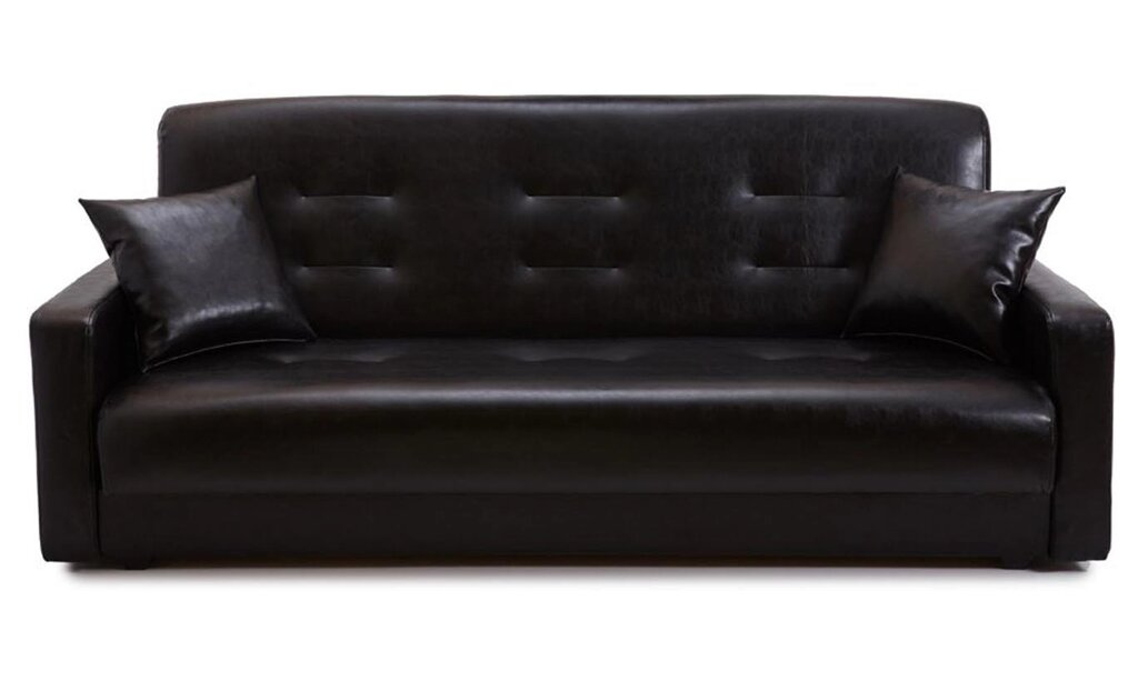 Офисный диван Аккорд черный от компании Мебельный магазин ГОССА - фото 1