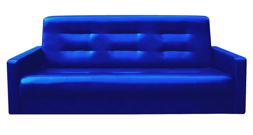 Офисный диван Аккорд синий от компании Мебельный магазин ГОССА - фото 1