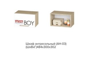Шкаф подвесной STREET BOY АН-03 Сенди
