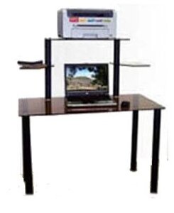 Стеклянный компьютерный стол КС-07