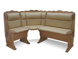 Кухонный диван из массива Шерлок с обивкой угловой