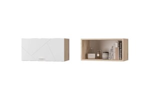 Шкаф настенный Скайлайн (600) с горизонтальной дверью белый