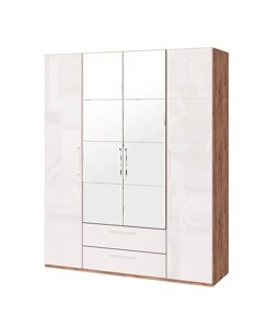 Шкаф для одежды с ящик 4-х дв. с зеркалом Монреаль 02