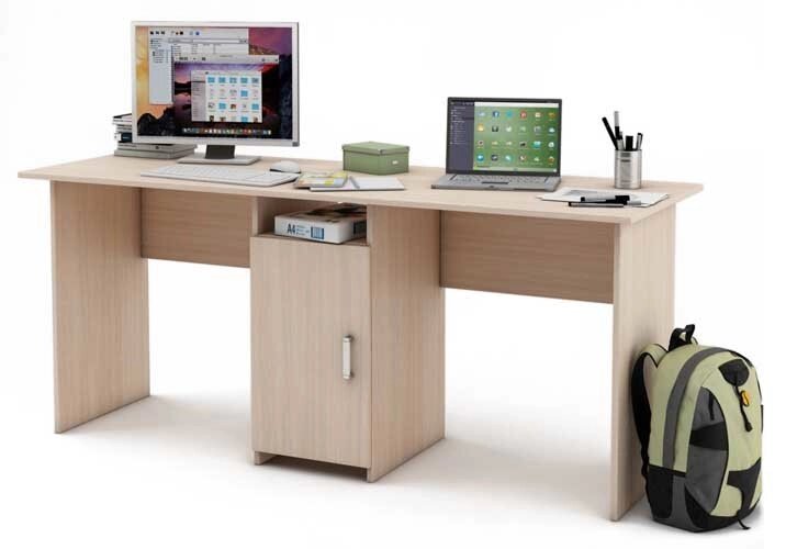 Письменный стол для двоих Лайт - 10 от компании Мебельный магазин ГОССА - фото 1
