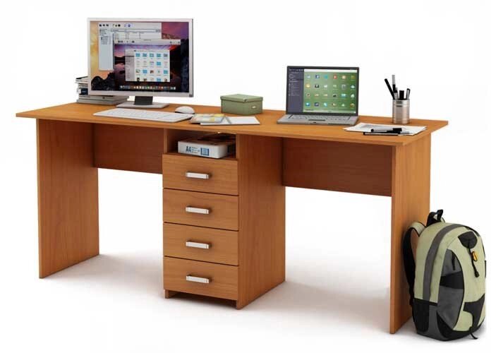 Письменный стол для двоих Лайт - 11 от компании Мебельный магазин ГОССА - фото 1