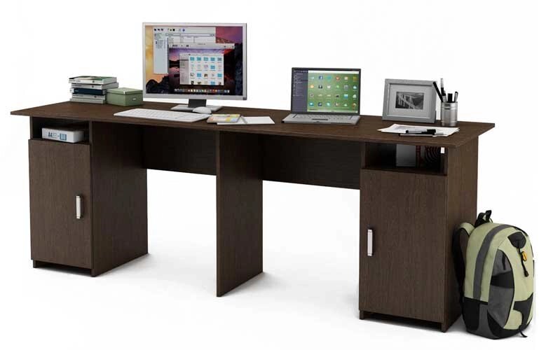 Письменный стол для двоих Лайт - 12 от компании Мебельный магазин ГОССА - фото 1