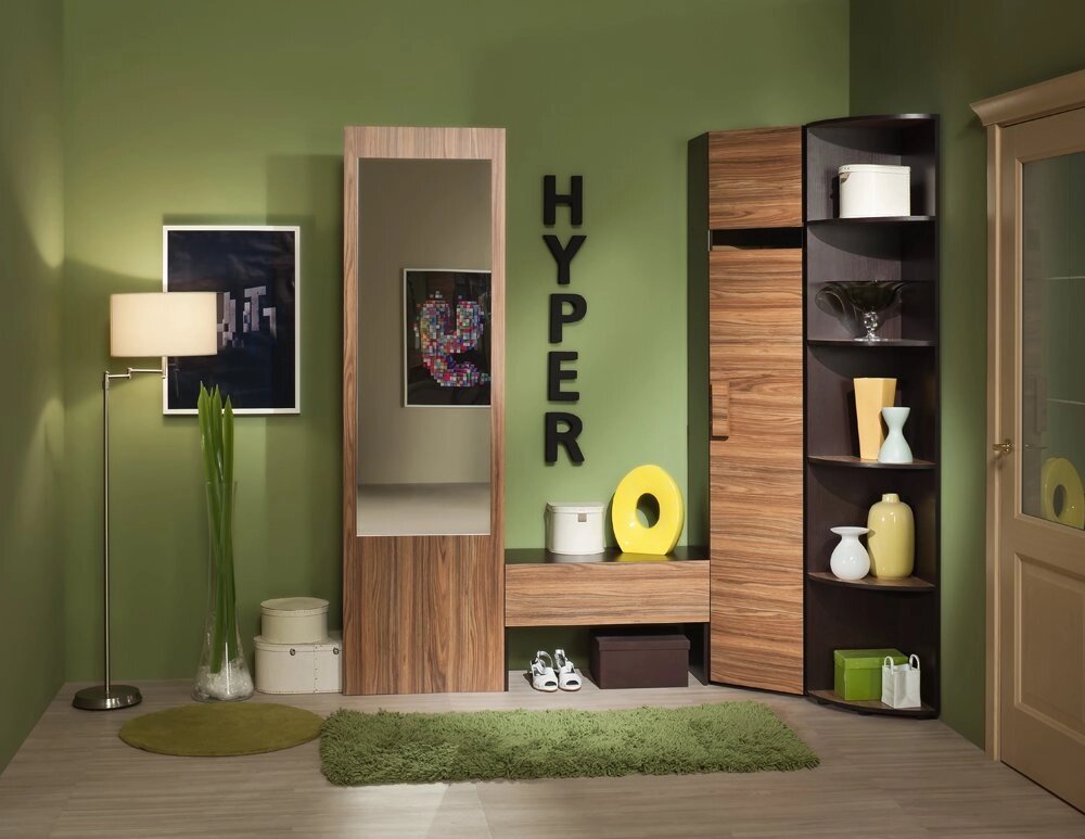 Прихожая Hyper Хайпер, Венге/Палисандр (комплект 3) от компании Мебельный магазин ГОССА - фото 1
