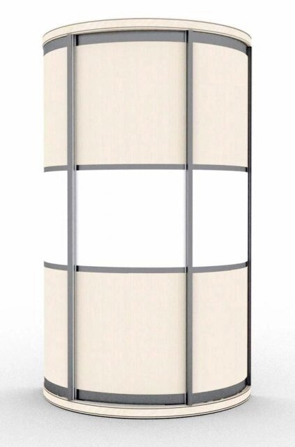 Радиусный шкаф-купе Меридиан эконом от компании Мебельный магазин ГОССА - фото 1