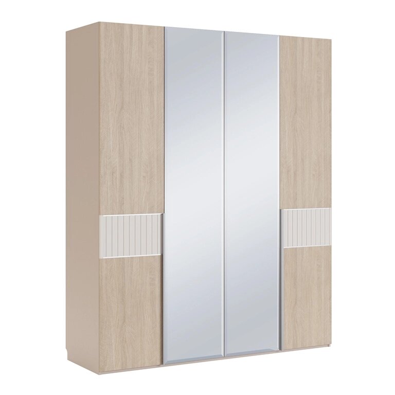 Шкаф четырехдверный с зеркалами Беатрис 9 от компании Мебельный магазин ГОССА - фото 1