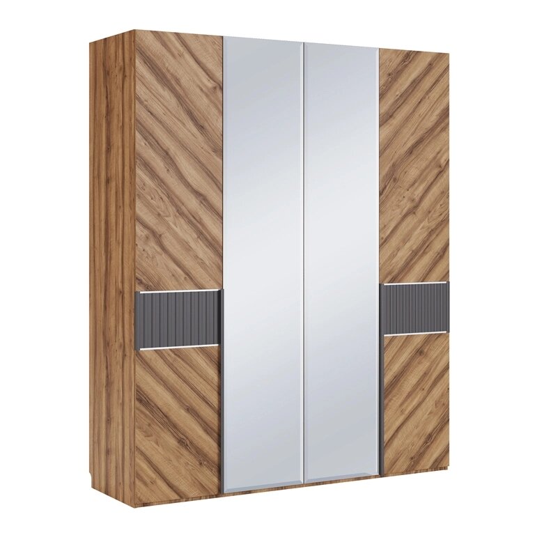Шкаф четырехдверный с зеркалами Моника 9 от компании Мебельный магазин ГОССА - фото 1