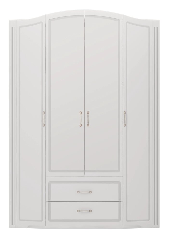 Шкаф для одежды 4-х дверный с ящиками (без зеркал) 02 Виктория от компании Мебельный магазин ГОССА - фото 1