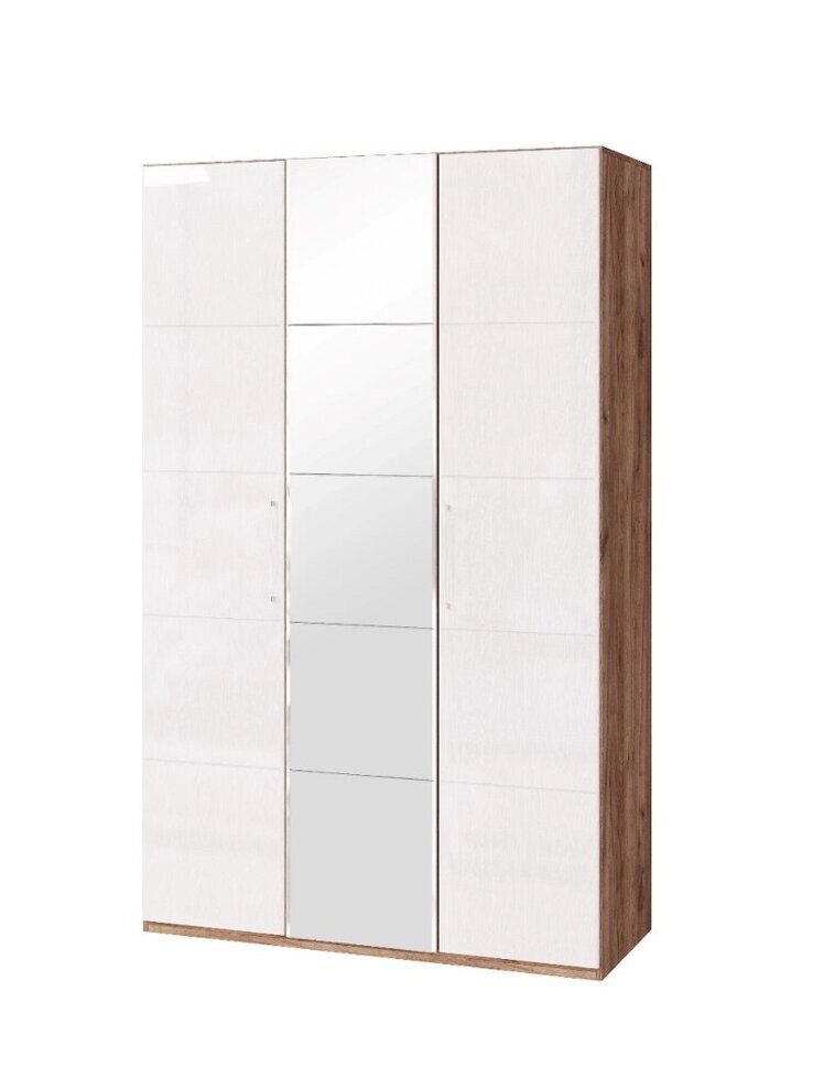Шкаф для одежды и белья 3-х дв. с зеркалом Монреаль 01 от компании Мебельный магазин ГОССА - фото 1