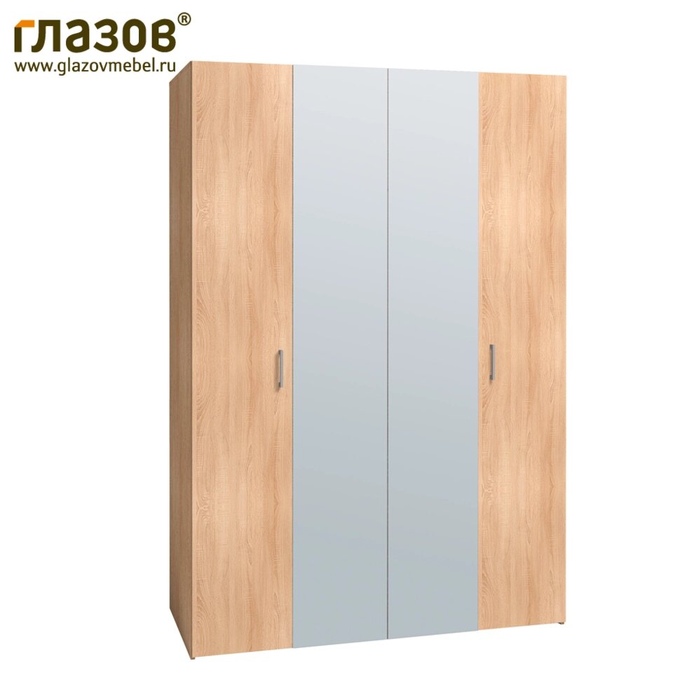 Шкаф для одежды и белья 555 (дуб сонома) от компании Мебельный магазин ГОССА - фото 1