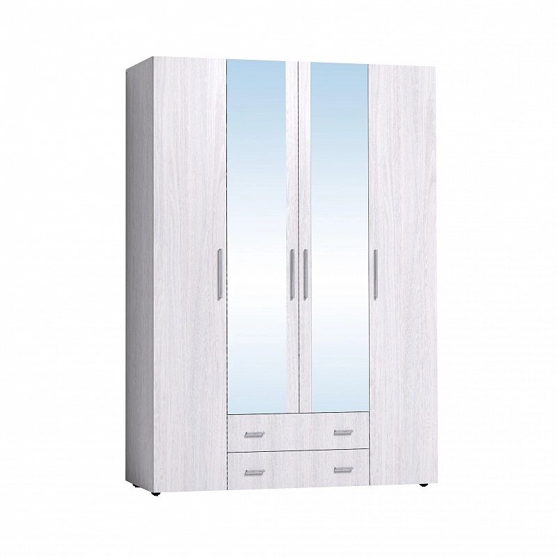 Шкаф для одежды и белья Монако 555, Белый от компании Мебельный магазин ГОССА - фото 1