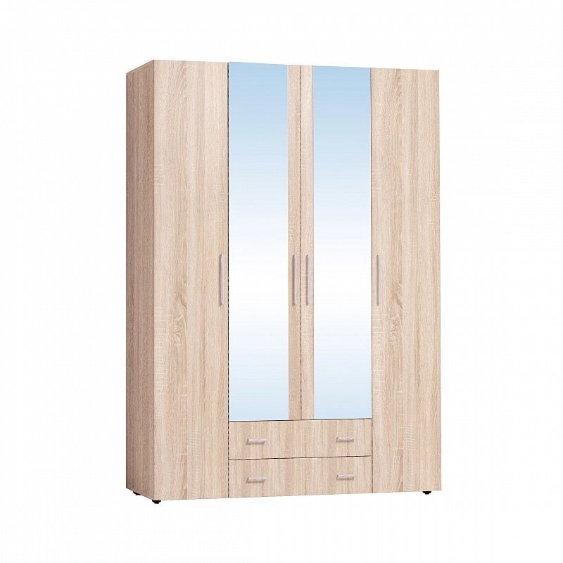Шкаф для одежды и белья Монако 555, Дуб Сонома от компании Мебельный магазин ГОССА - фото 1