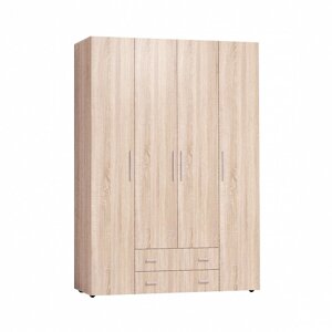 Шкаф для одежды и белья Монако 555 (спальня) Стандарт (Дуб Сонома)