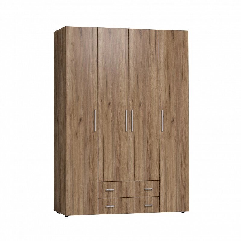 Шкаф для одежды и белья Монако 555 (спальня) Стандарт (глухие двери) (Дуб табачный Craft) от компании Мебельный магазин ГОССА - фото 1