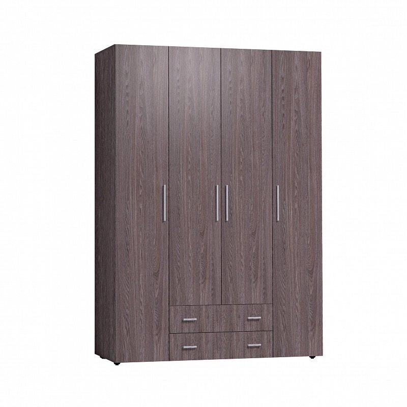 Шкаф для одежды и белья Монако 555 (спальня) Стандарт (Ясень Анкор темный) от компании Мебельный магазин ГОССА - фото 1