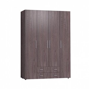 Шкаф для одежды и белья Монако 555 (спальня) Стандарт (Ясень Анкор темный)