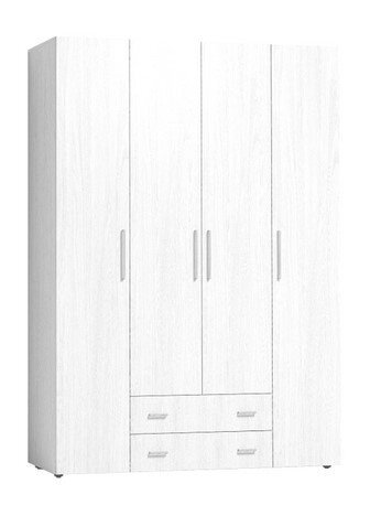 Шкаф для одежды и белья Стандарт Монако 555, Белый от компании Мебельный магазин ГОССА - фото 1