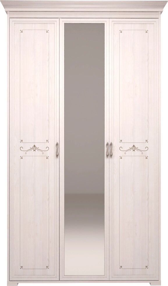 Шкаф для платья и белья 3 х дверный с ЗЕРКАЛОМ (без карниза) 06 Афродита от компании Мебельный магазин ГОССА - фото 1