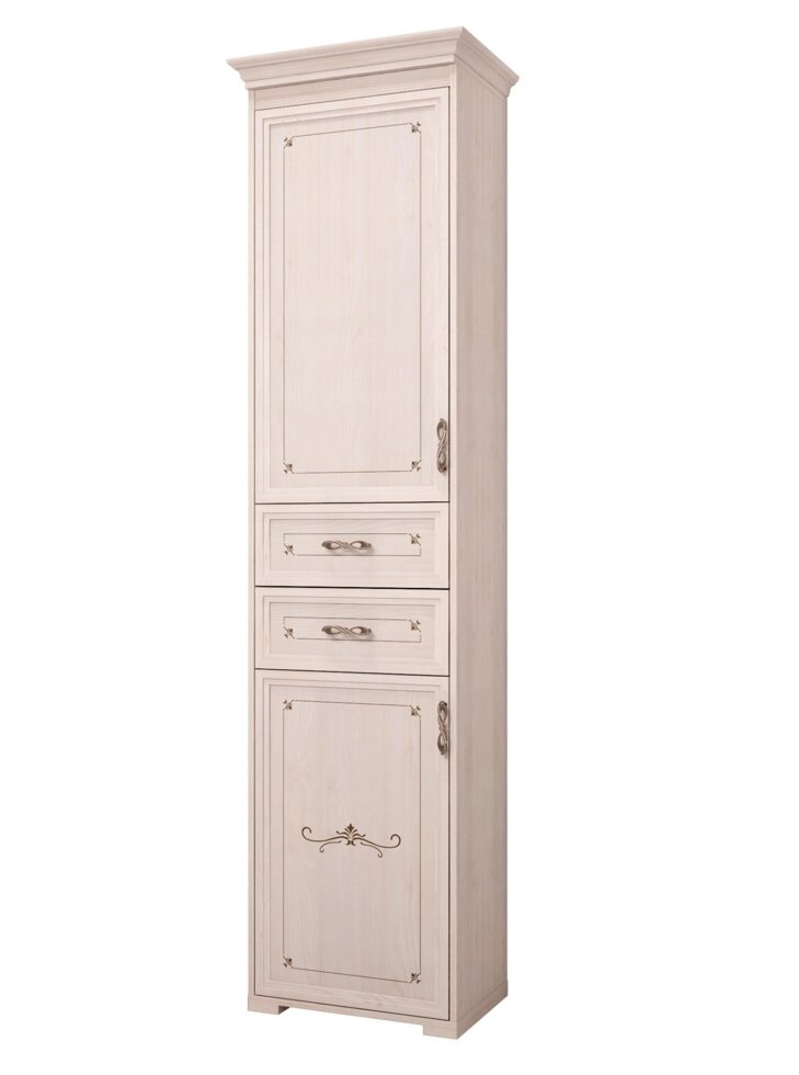 Шкаф комбинированный ЛЕВЫЙ (без карниза) 12 Афродита от компании Мебельный магазин ГОССА - фото 1