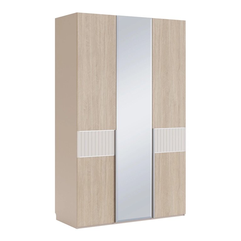 Шкаф трехдверный с зеркалом Беатрис 8 от компании Мебельный магазин ГОССА - фото 1