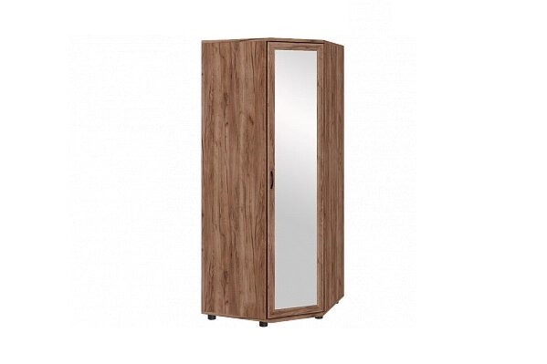 Шкаф угловой для одежды с зеркалом Ника-Люкс 30Р, дуб табачный от компании Мебельный магазин ГОССА - фото 1
