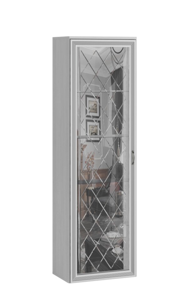 Шкаф-витрина (надставной) Ливорно ЛШ-8, ясень анкор светлый от компании Мебельный магазин ГОССА - фото 1