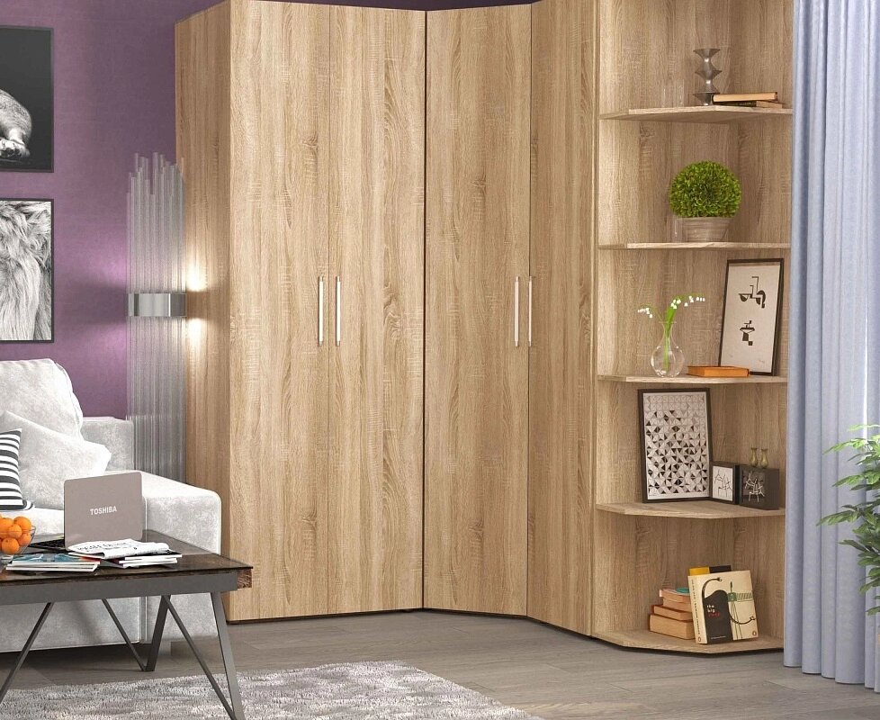Шкафы Монако (комплект 3), дуб сонома от компании Мебельный магазин ГОССА - фото 1