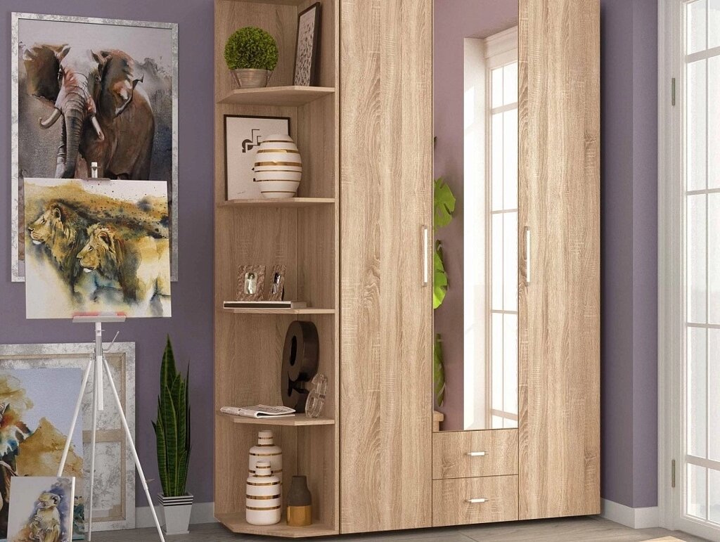 Шкафы Монако (комплект 8), дуб сонома от компании Мебельный магазин ГОССА - фото 1