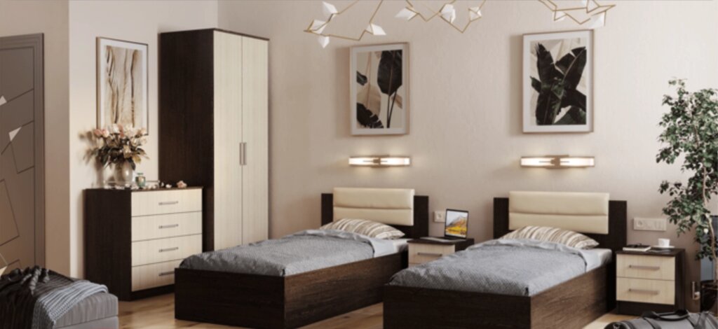 Спальня Фиеста NEW (комплект 2) от компании Мебельный магазин ГОССА - фото 1