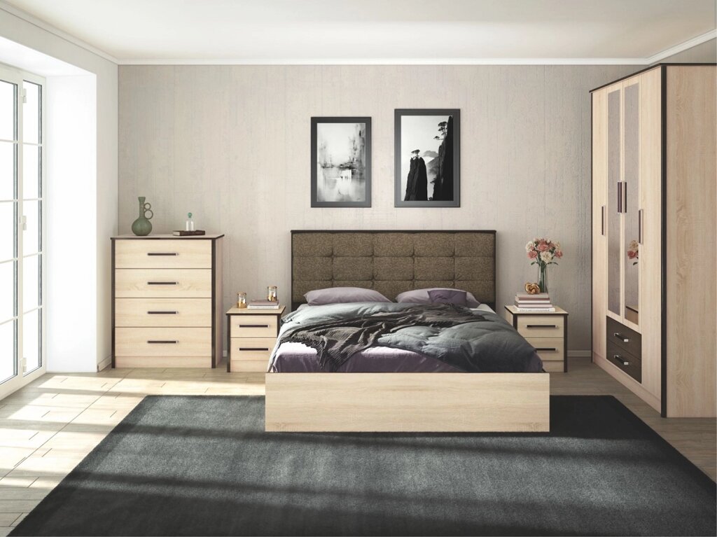 Спальня Лирика (комплект 1) от компании Мебельный магазин ГОССА - фото 1