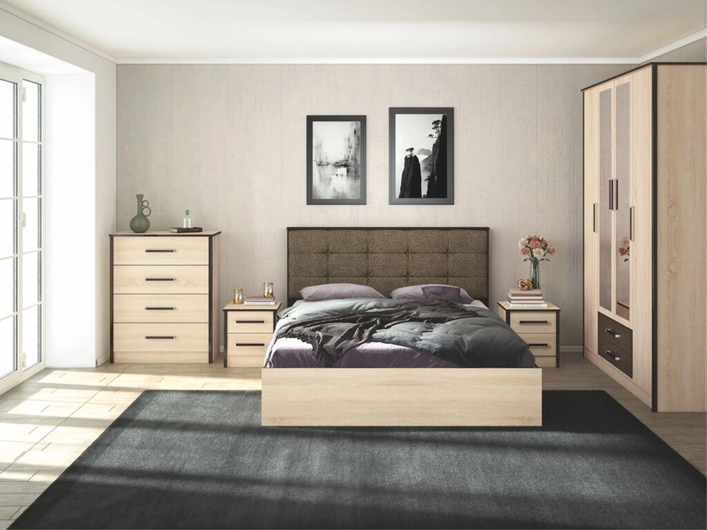 Спальня Лирика (комплект 4) от компании Мебельный магазин ГОССА - фото 1
