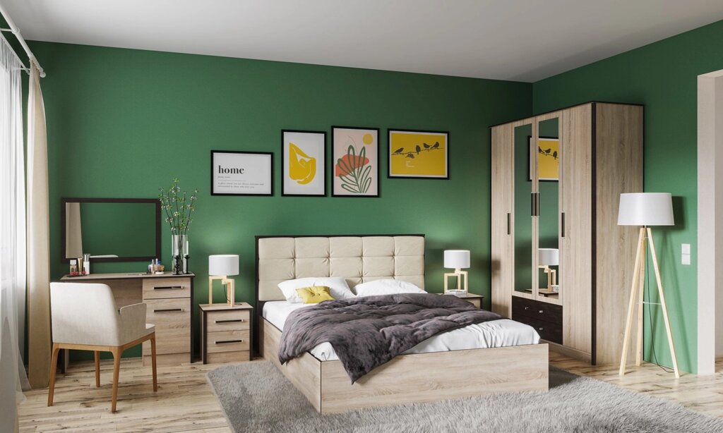 Спальня Лирика (комплект 6) от компании Мебельный магазин ГОССА - фото 1