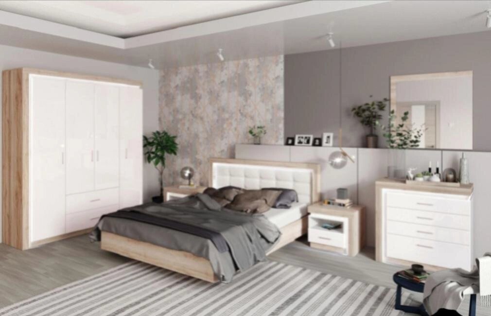 Спальня Люмен (комплект 1) от компании Мебельный магазин ГОССА - фото 1