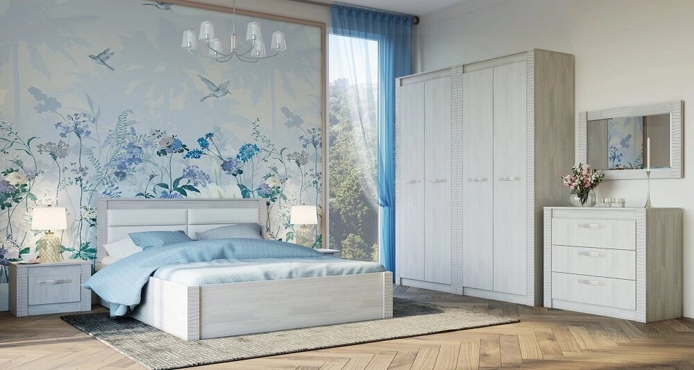 Спальня Монако (комплект 1) от компании Мебельный магазин ГОССА - фото 1